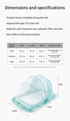 Faltbares Baby-Moskitonetz – Tragbarer Insektenschutz