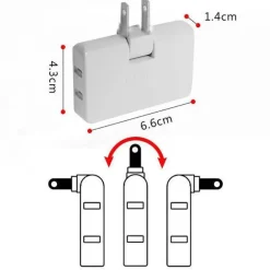 Faltbares Dreifach-Ladegerät – Tragbarer Ladeadapter