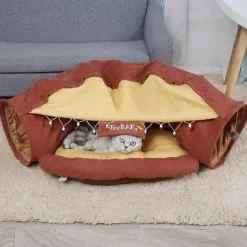 Faltbares Haustier-Tunnelbett - Katzen-Hunde-Spielhaus