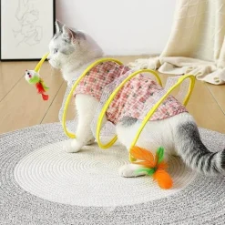 Faltbares Katzentunnelspielzeug – Interaktiver Spielkanal für spannenden Katzenspaß