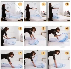 Faltbares Moskitonetz – atmungsaktives Einzeltür-Design