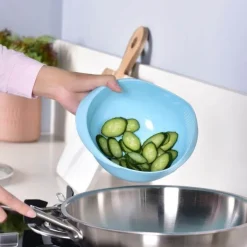 Faltbares Reisschüsselsieb aus Silikon – Abtropfkorb für die Küche