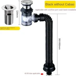 Faltbares Universal-Abflussrohr – einfach zu installierendes Sanitärzubehör