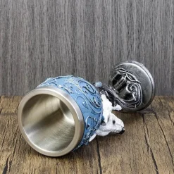 Fantasy Kelch - Weinglas mit Einhorn, Drache, Wolf, Katze und Totenkopf