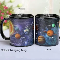 Farbwechselnde Tasse mit Sonnensystem – einzigartiges Geschenk für Freunde und Studenten