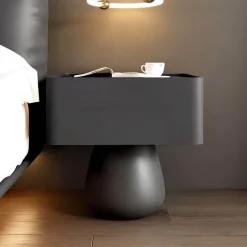 Faustine Nachttisch - Moderner Nachttisch aus Holz