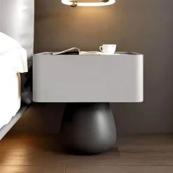 Faustine Nachttisch - Moderner Nachttisch aus Holz