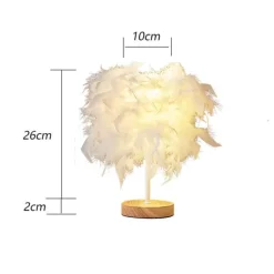 Feder-Tischlampe – Elegante Wohnbeleuchtung