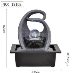 Feng Shui-Springbrunnen – Dekoratives Wasserspiel aus Kunstharz für den Innenbereich