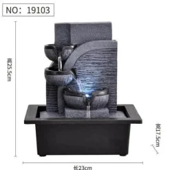 Feng Shui-Springbrunnen – Dekoratives Wasserspiel aus Kunstharz für den Innenbereich