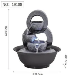 Feng Shui-Springbrunnen – Dekoratives Wasserspiel aus Kunstharz für den Innenbereich