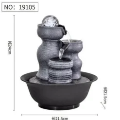 Feng Shui-Springbrunnen – Dekoratives Wasserspiel aus Kunstharz für den Innenbereich