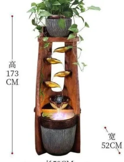 Feng Shui-Wasserbrunnen – Glücksbringer-Dekoration aus Blattgold