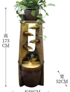 Feng Shui-Wasserbrunnen – Glücksbringer-Dekoration aus Blattgold