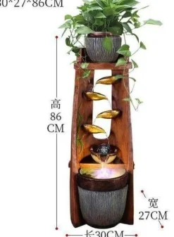 Feng Shui-Wasserbrunnen – Glücksbringer-Dekoration aus Blattgold