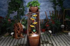 Feng Shui-Wasserbrunnen – Glücksbringer-Dekoration aus Blattgold