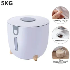 Feuchtigkeitsbeständiger großer Reisaufbewahrungsbehälter – luftdichte Lösung zur Aufbewahrung von Lebensmitteln