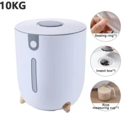 Feuchtigkeitsbeständiger großer Reisaufbewahrungsbehälter – luftdichte Lösung zur Aufbewahrung von Lebensmitteln