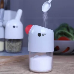 Feuchtigkeitsbeständiges Gewürzglas – 2-in-1-Aufbewahrungsbehälter für Gewürze