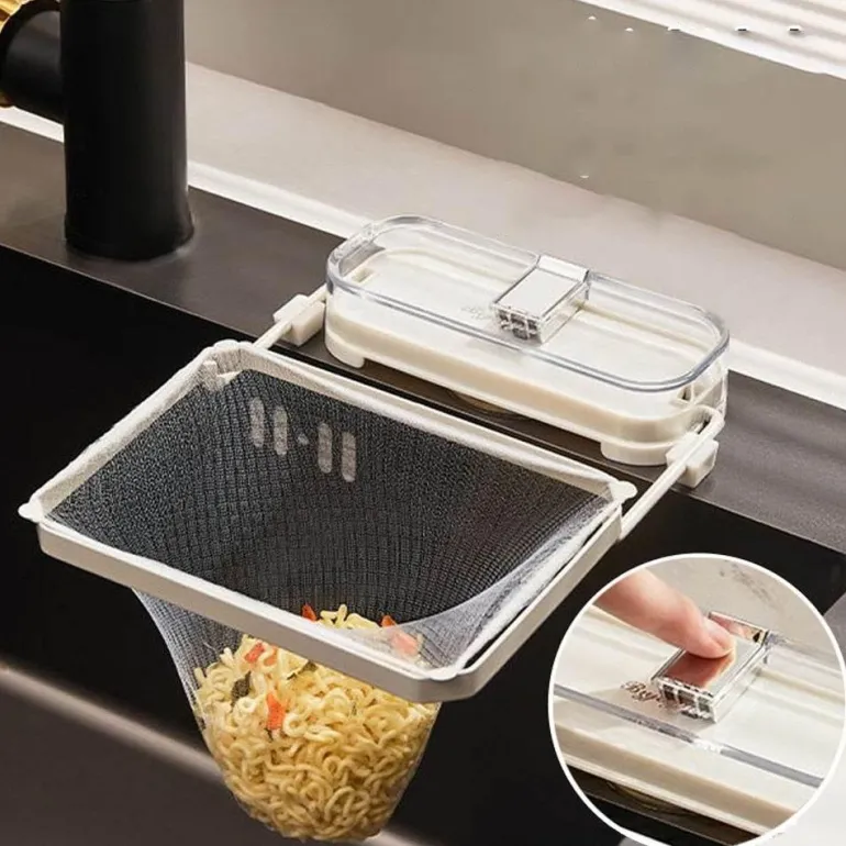 Filterhalter für Spülbecken mit Saugnapf – Küchenabfluss-Organizer