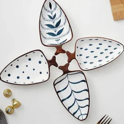 Fischschwanz-Snackteller aus Keramik – Stilvolles Servierset