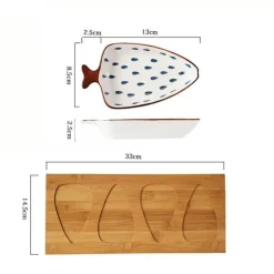 Fischschwanz-Snackteller aus Keramik – Stilvolles Servierset
