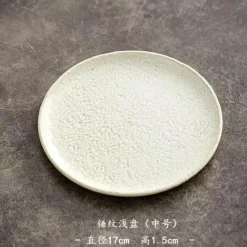 Flacher Teller mit Hammermuster – Hochwertiges Keramikgeschirr