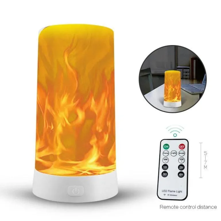 Flameless Gravity USB Night Lamp - Modern LED Lighting