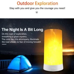 Flameless Gravity USB Night Lamp - Modern LED Lighting