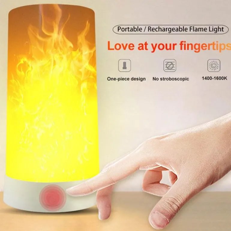 Flameless Gravity USB Night Lamp - Modern LED Lighting