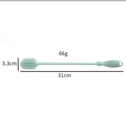 Flaschenbürste aus Silikon – leicht zu reinigende Babybürste mit langem Griff