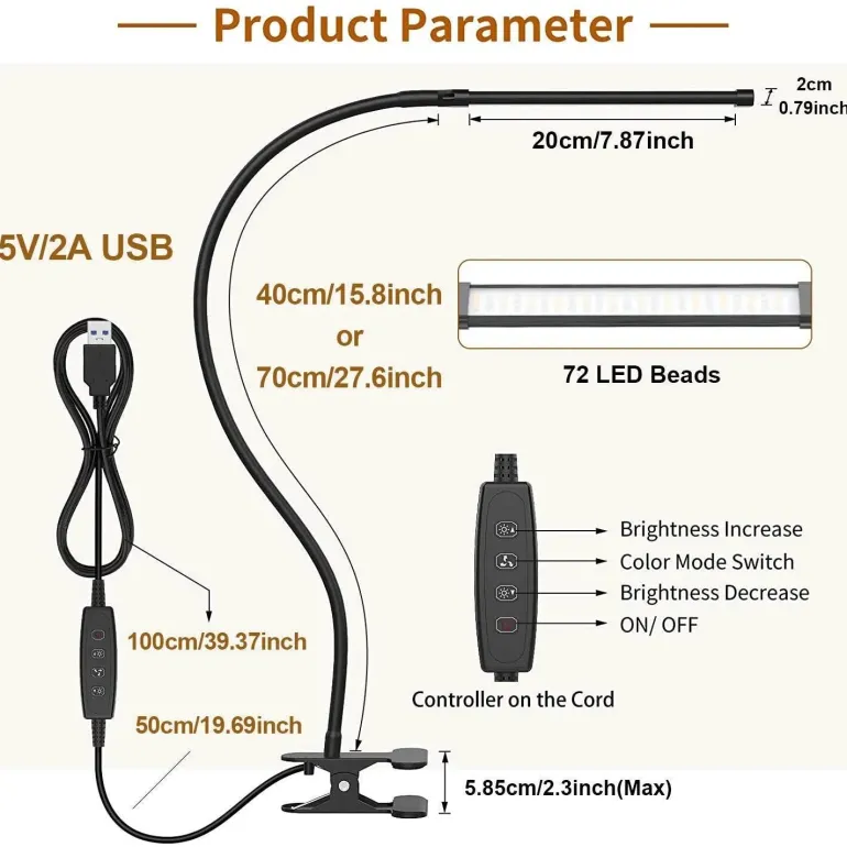 Flexible dimmbare LED-Lampe – Adaptive Arbeitsplatzbeleuchtung