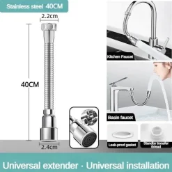 Flexible Küchenhahn-Verlängerungsdüse – verstellbares Universaldesign