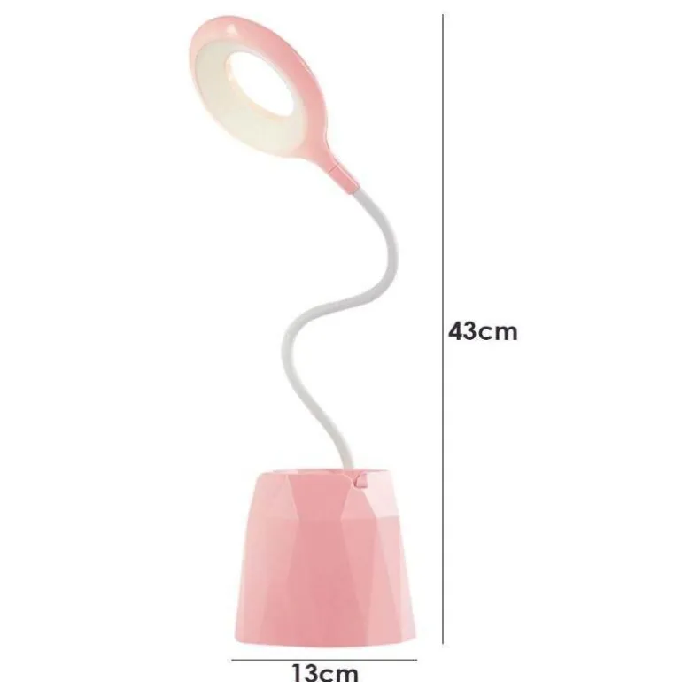 Flexible LED Desk Lamp - Touch-Control Phone Holder Light