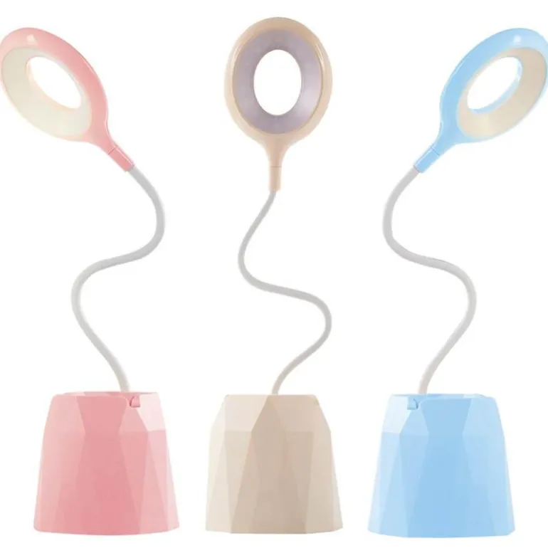 Flexible LED Desk Lamp - Touch-Control Phone Holder Light