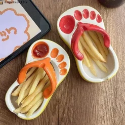 Flip-Flop-Servierschüssel aus Keramik – lustiges Strandparty-Geschirr