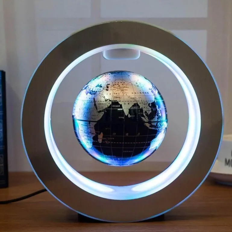 Floating Globe Lamp - Magnetic Levitation LED World Map Decor