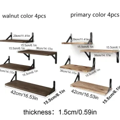 Floating Shelves for Wall – Wall-Mounted Wooden Bookshelves for Living Room