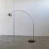 Floor Lamp – Curved Standing Lamp with Marble Base