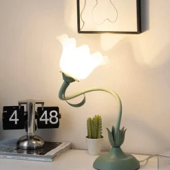 Florale Schreibtischlampe - Romantisches stilvolles Tischlicht