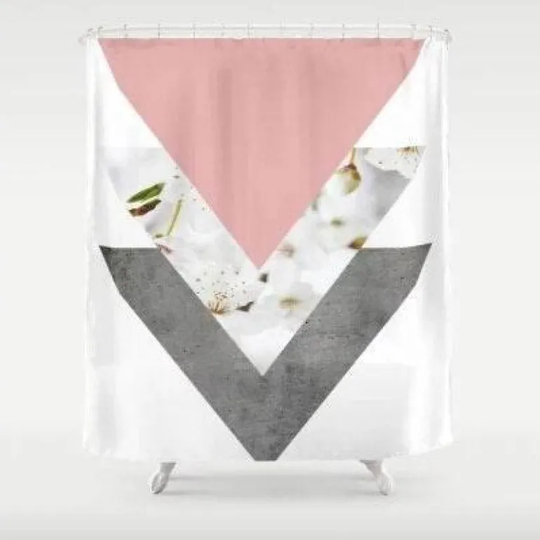 Floraler Duschvorhang - Elegantes Venuskuss Badezimmerdekor