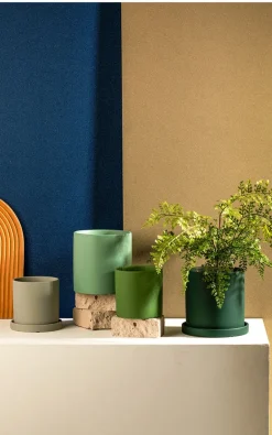 Florava Hand-Painted Ceramic Planter – Colorful Draining Plant Pot