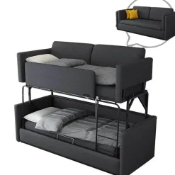 Foldable Bunk Bed Sofa - Space-Saving Modern Sleeper