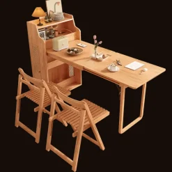 Foldable Dining Table Set - Space-Saving with Hidden Storage