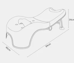 Foldable Ergonomic Head Washing Chair - Kid-Friendly Hair Wash Seat