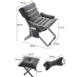 Foldable Lounge Chair - Modern Home Seating Solution