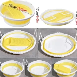 Foldable Mini Laundry Basin - Compact Washing Tub for Home Use