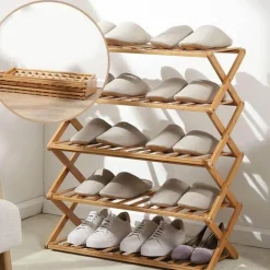 Foldable Shoe Rack - Portable Multi-Tier Organizer