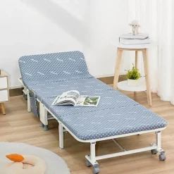 Foldable Single Bed - Portable Office Nap Bed