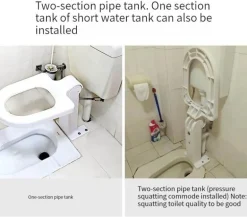 Foldable Squat Toilet Seat Holder - Comfortable Easy to Use